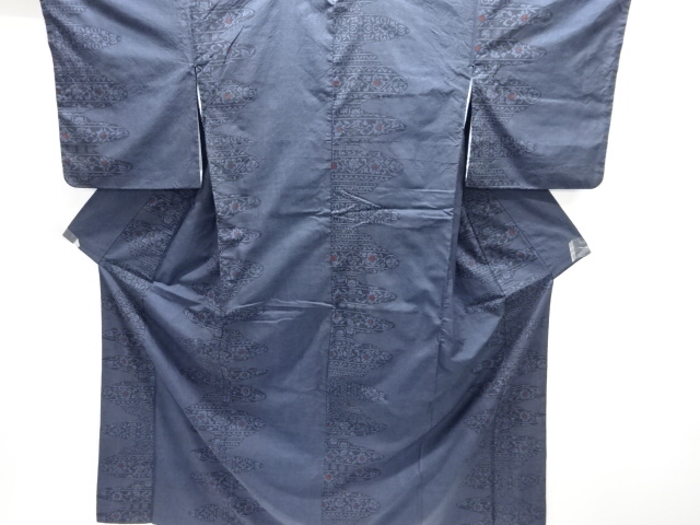 JAPANESE KIMONO / DORO OSHIMA TSUMUGI / WOVEN FLORAL SARASA / 5MARUKI